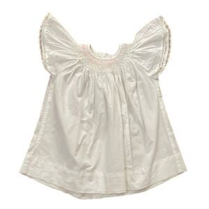 Remember Nguyen Infant 3M White Smocked Dress Pink Flower Heirloom
